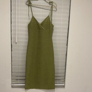 Elegant Olive Green Dress